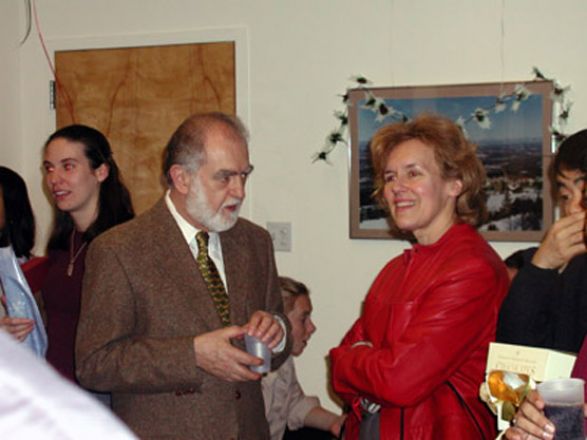 Students and faculty enjoy Holiday Party 2002.