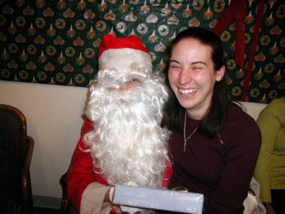 Students and faculty enjoy Holiday Party 2002.