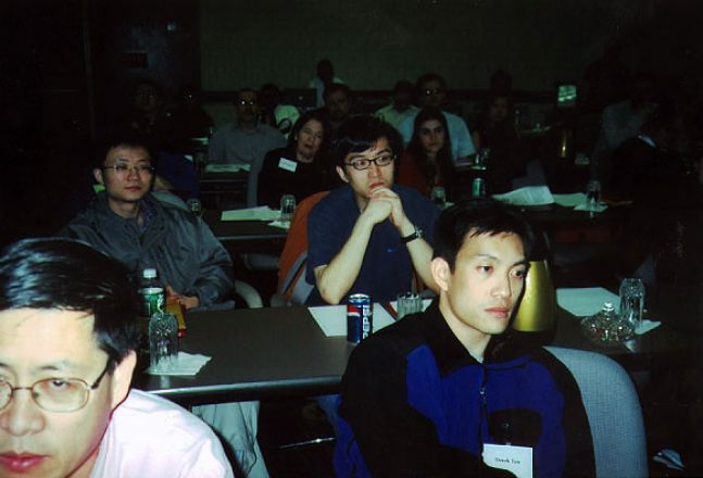 Students sitting in a classroom.