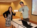 Prize winner Stephanie Cordato and Dr. Luca Cartegni