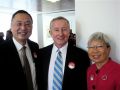 Dr. Gerald Chan, Dean Gotto, and Dr. Szeto