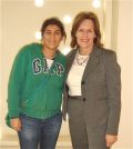 WCMC-Q medical student, Menna Omar, reunites with her summer research advisor, Dr. Lorraine Gudas.
