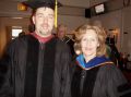 Dr. Gudas with student at commencement.