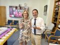 Dr Gudas and Dr. Kellner enjoying ice cream.